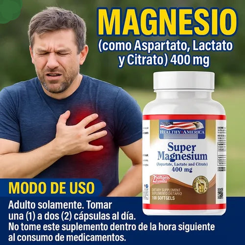 SUPER MAGNESIUM 400MG 100 CAPSULAS BLAND